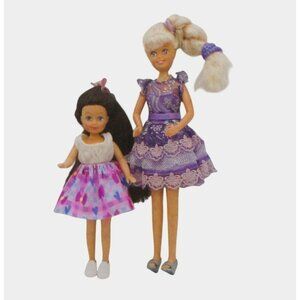 Vintage 1993 Kid Kore Sisters Dolls With Dresses & Accessories